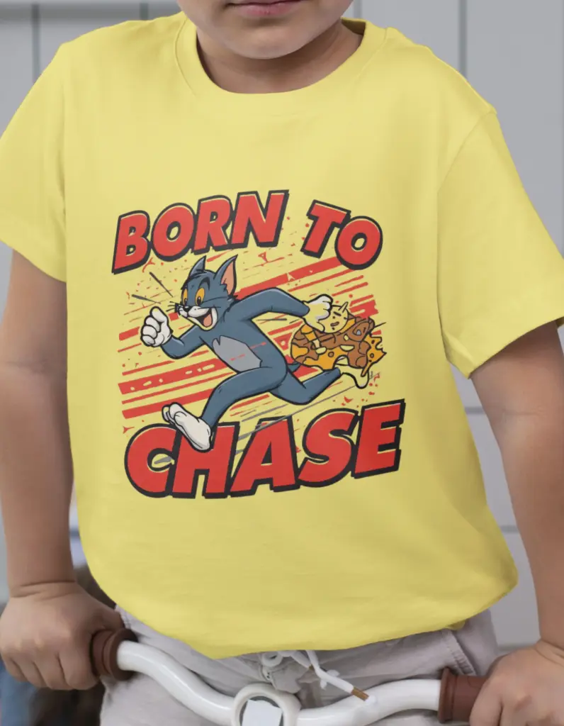 Born to Chase — Tom & Jerry Kids’ Graphic T-Shirt