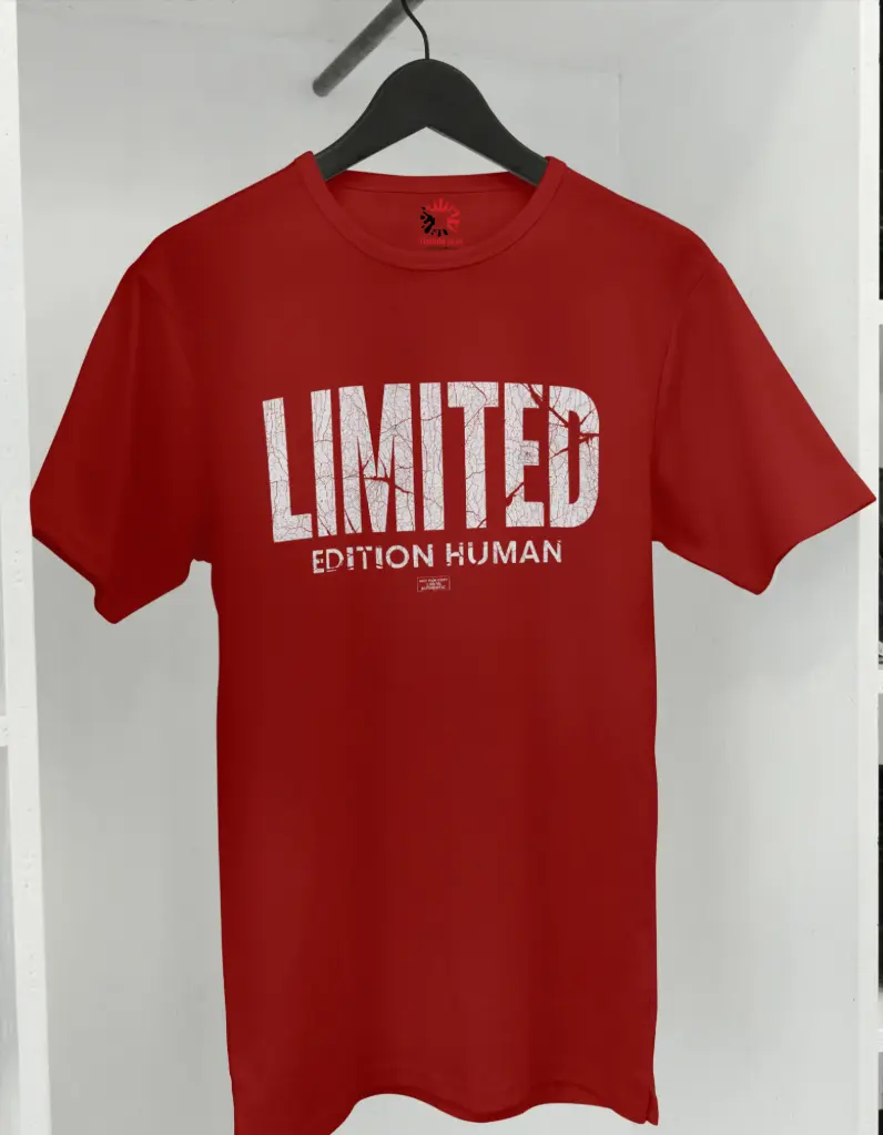 Limited Edition Human – Men’s Graphic T-Shirt (S, Maroon)