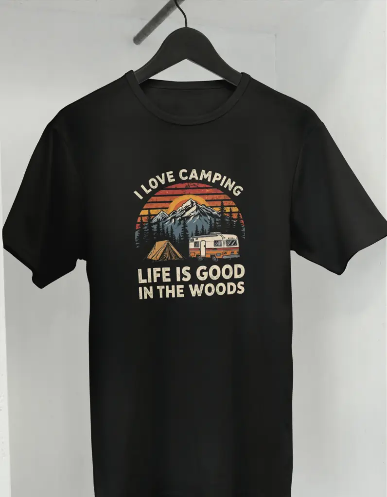 I Love Camping – Life Is Good in the Woods | Adventure Graphic T-Shirt