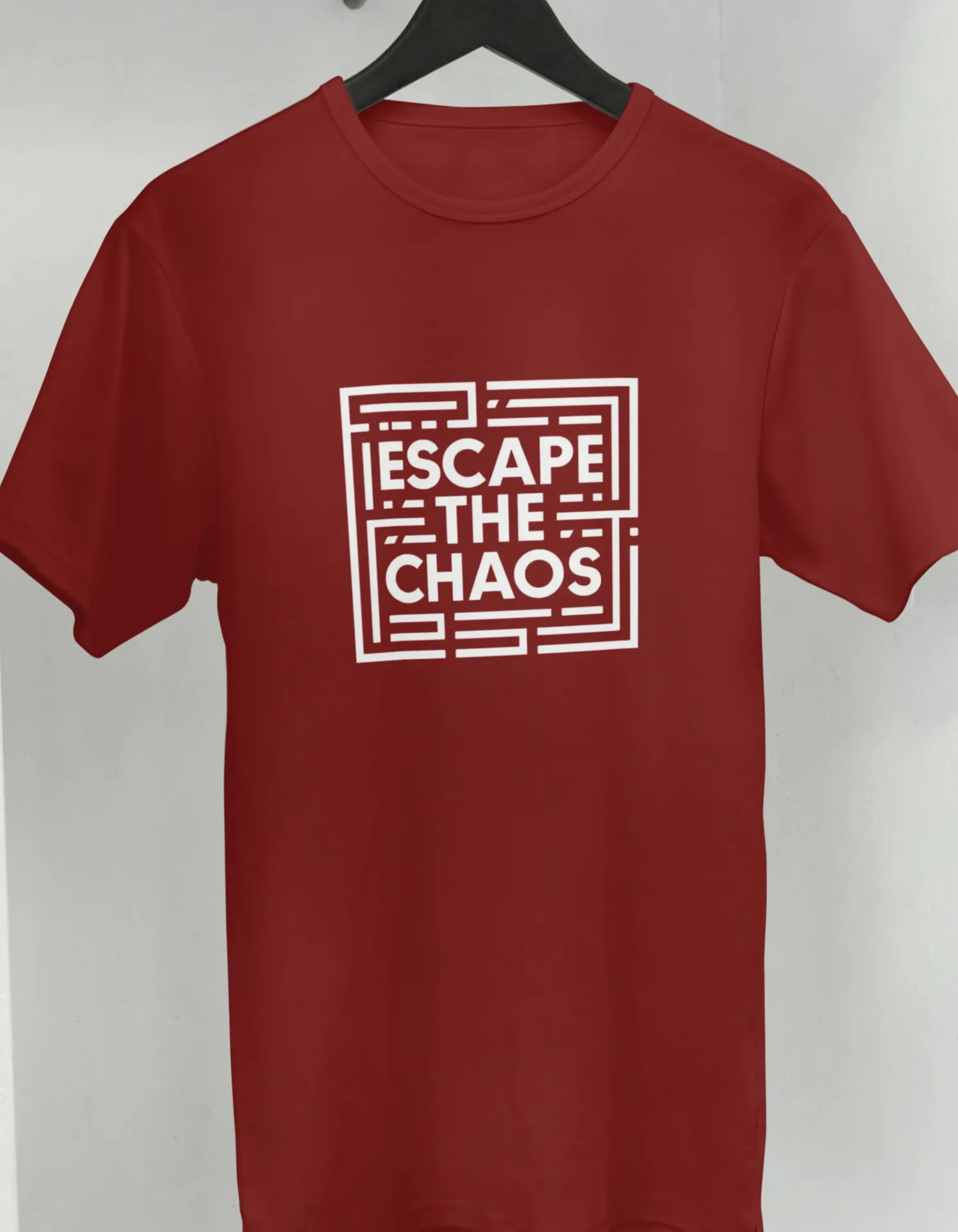 Escape The Chaos – Minimal Motivational Graphic T-Shirt