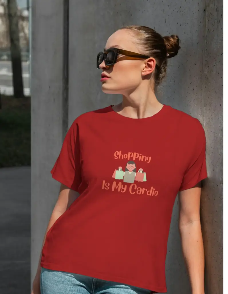 SHOPPING IS MY CARDIO – Women’s Fun Casual Tee