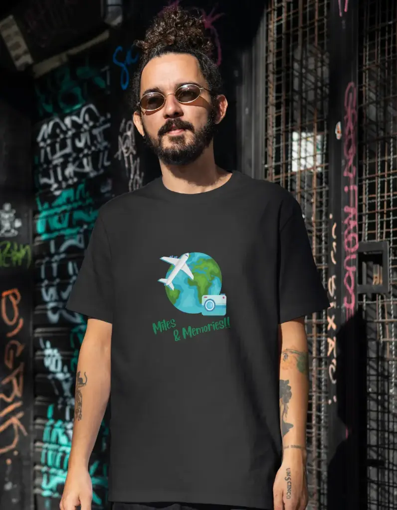 🌍 Miles & Memories – Men’s Travel Graphic T-Shirt