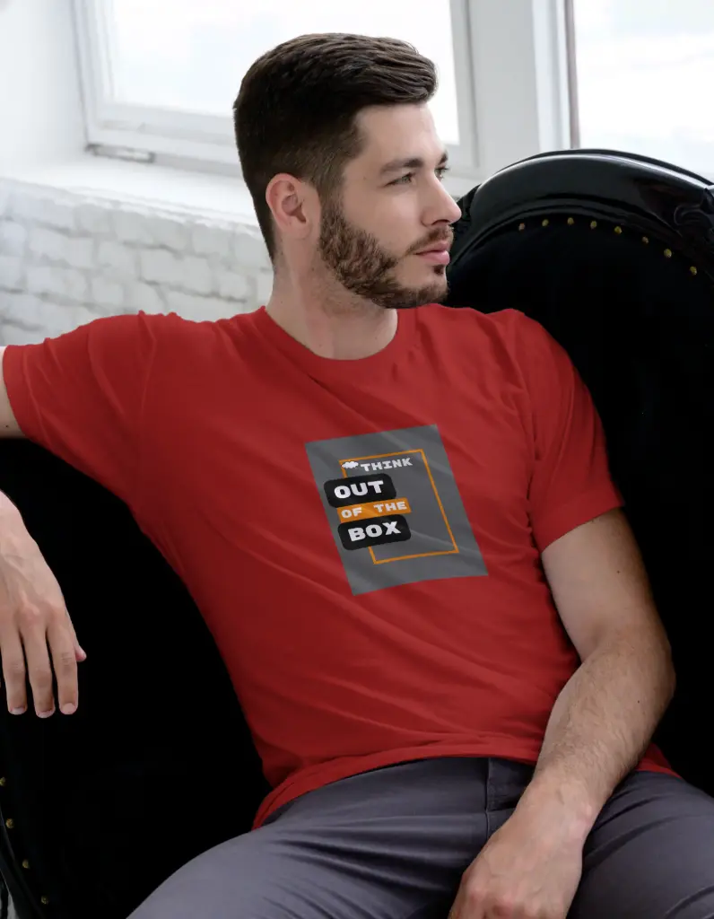💡Think Out of the Box–Men’s Graphic T-Shirt
