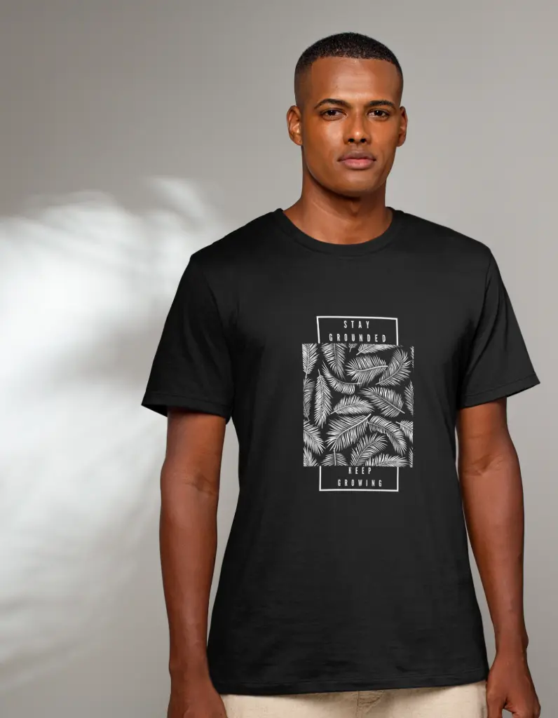 🌿 Stay Grounded T-Shirt – Keep Growing Edition (S)