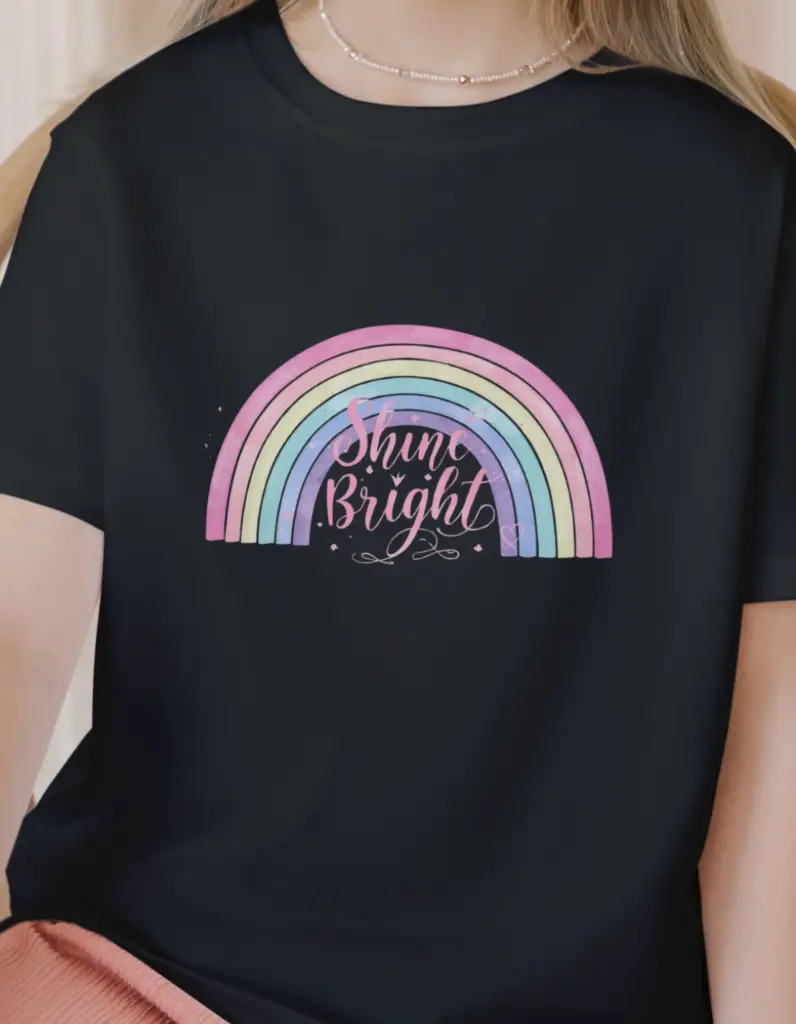 🌈Shine Bright – Kids’ Rainbow Graphic T-Shirt