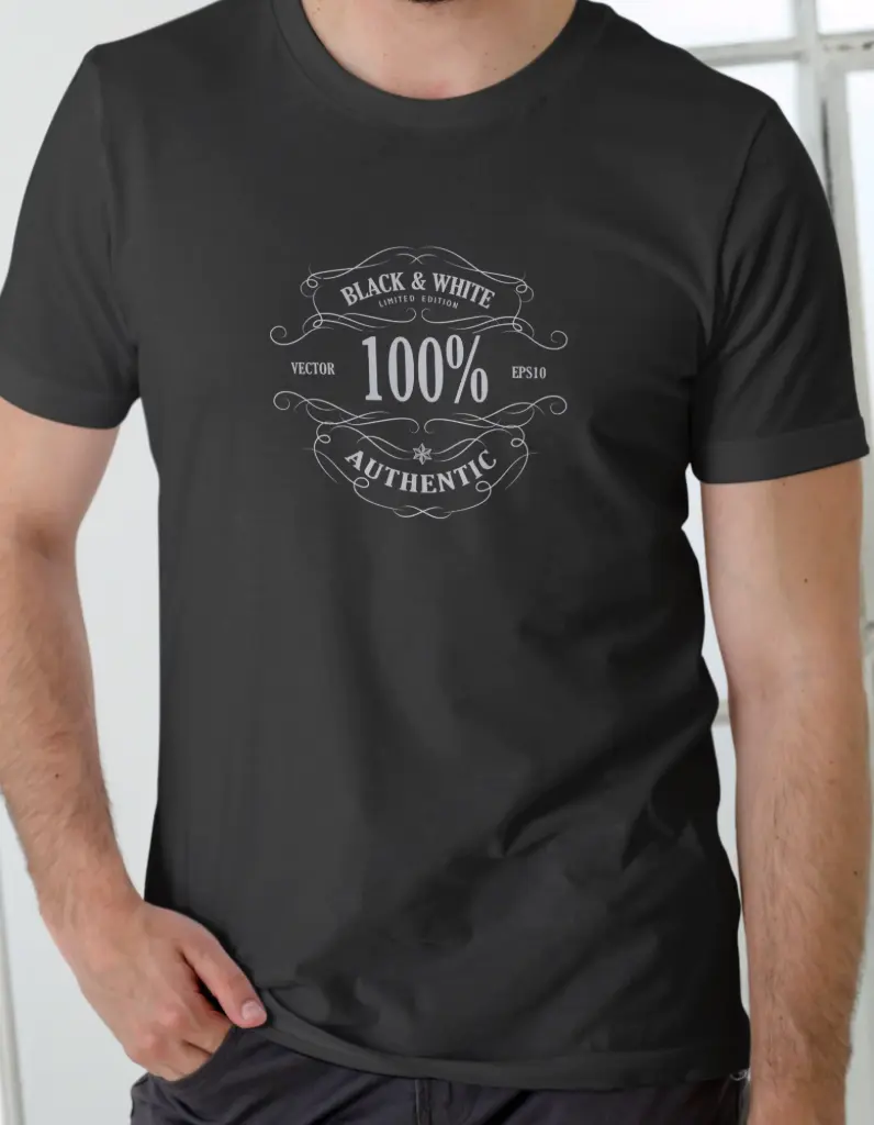 100% Authentic – Black & White Limited Edition T-Shirt (S)