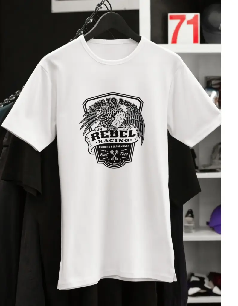 Rebel Racing – Live to Ride Graphic T-Shirt