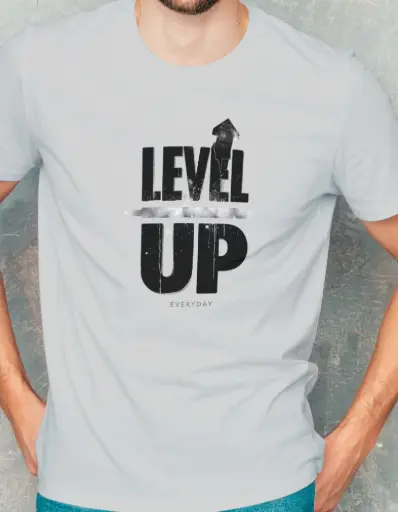 Level Up Everyday – Men’s Graphic T-Shirt