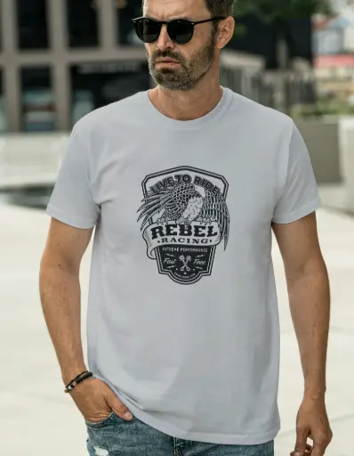 Rebel Racing – Live to Ride Graphic T-Shirt