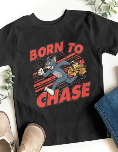 Born to Chase — Tom & Jerry Kids’ Graphic T-Shirt