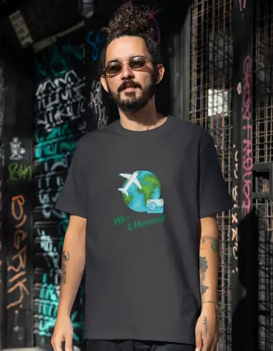 🌍 Miles & Memories – Men’s Travel Graphic T-Shirt
