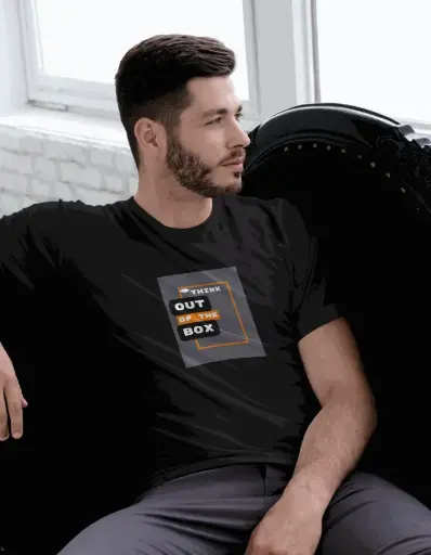 💡Think Out of the Box–Men’s Graphic T-Shirt