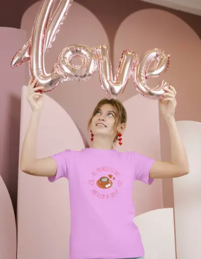 ☕ All You Need is Love & Coffee – Women’s Graphic T-Shirt